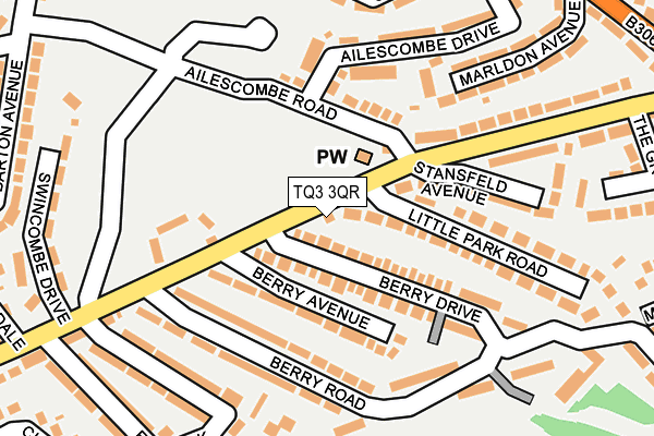 TQ3 3QR map - OS OpenMap – Local (Ordnance Survey) TQ3 3QR map - OS OpenMap – Local (Ordnance Survey)