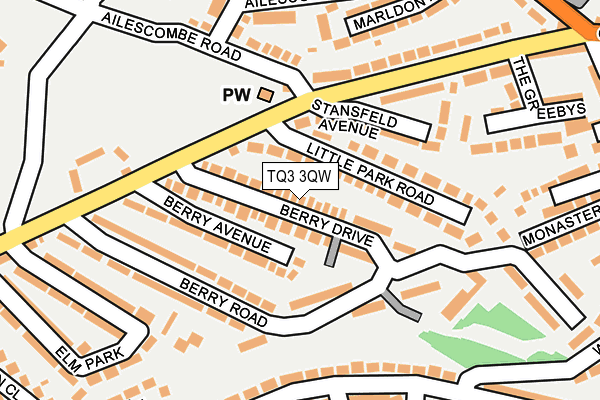 TQ3 3QW map - OS OpenMap – Local (Ordnance Survey) TQ3 3QW map - OS OpenMap – Local (Ordnance Survey)