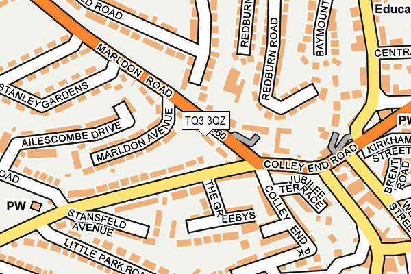 TQ3 3QZ map - OS OpenMap – Local (Ordnance Survey) TQ3 3QZ map - OS OpenMap – Local (Ordnance Survey)