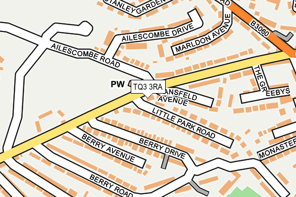 TQ3 3RA map - OS OpenMap – Local (Ordnance Survey) TQ3 3RA map - OS OpenMap – Local (Ordnance Survey)