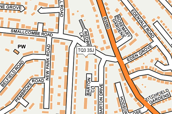 TQ3 3SJ map - OS OpenMap – Local (Ordnance Survey) TQ3 3SJ map - OS OpenMap – Local (Ordnance Survey)