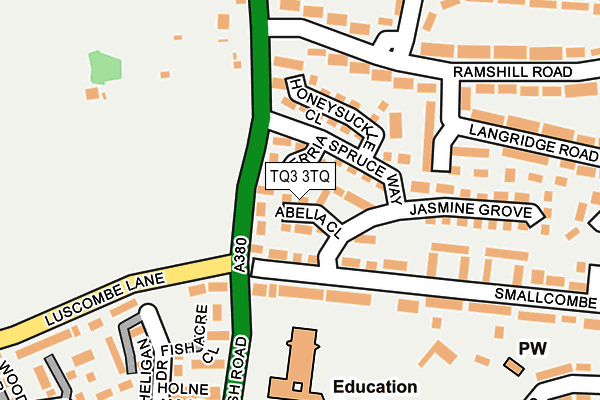 TQ3 3TQ map - OS OpenMap – Local (Ordnance Survey)