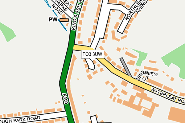 TQ3 3UW map - OS OpenMap – Local (Ordnance Survey) TQ3 3UW map - OS OpenMap – Local (Ordnance Survey)