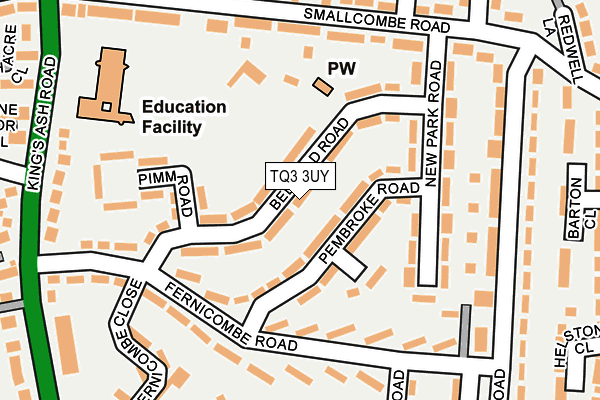 TQ3 3UY map - OS OpenMap – Local (Ordnance Survey) TQ3 3UY map - OS OpenMap – Local (Ordnance Survey)