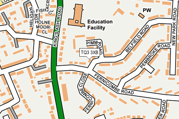 TQ3 3XB map - OS OpenMap – Local (Ordnance Survey) TQ3 3XB map - OS OpenMap – Local (Ordnance Survey)