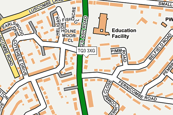 TQ3 3XG map - OS OpenMap – Local (Ordnance Survey) TQ3 3XG map - OS OpenMap – Local (Ordnance Survey)