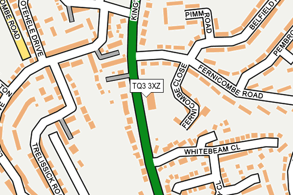 TQ3 3XZ map - OS OpenMap – Local (Ordnance Survey) TQ3 3XZ map - OS OpenMap – Local (Ordnance Survey)