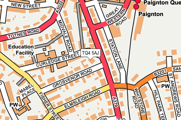 TQ4 5AJ map - OS OpenMap – Local (Ordnance Survey) TQ4 5AJ map - OS OpenMap – Local (Ordnance Survey)