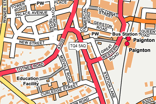 TQ4 5AQ map - OS OpenMap – Local (Ordnance Survey) TQ4 5AQ map - OS OpenMap – Local (Ordnance Survey)