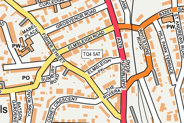 TQ4 5AT map - OS OpenMap – Local (Ordnance Survey) TQ4 5AT map - OS OpenMap – Local (Ordnance Survey)