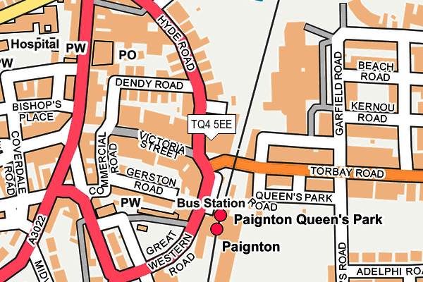TQ4 5EE map - OS OpenMap – Local (Ordnance Survey)
