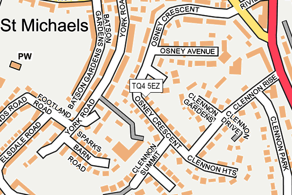 TQ4 5EZ map - OS OpenMap – Local (Ordnance Survey) TQ4 5EZ map - OS OpenMap – Local (Ordnance Survey)