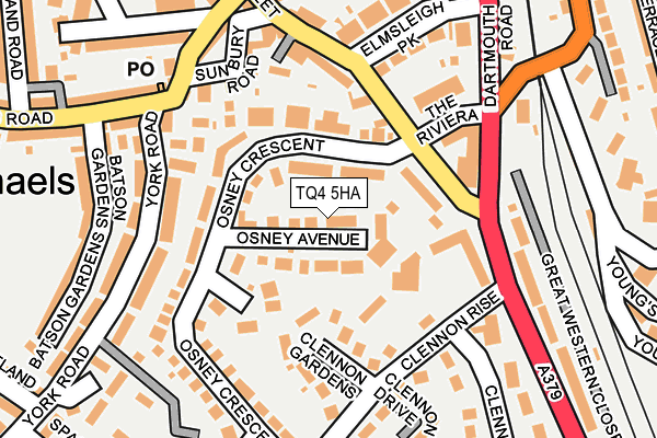 TQ4 5HA map - OS OpenMap – Local (Ordnance Survey) TQ4 5HA map - OS OpenMap – Local (Ordnance Survey)