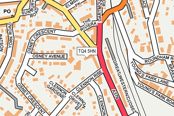 TQ4 5HN map - OS OpenMap – Local (Ordnance Survey) TQ4 5HN map - OS OpenMap – Local (Ordnance Survey)
