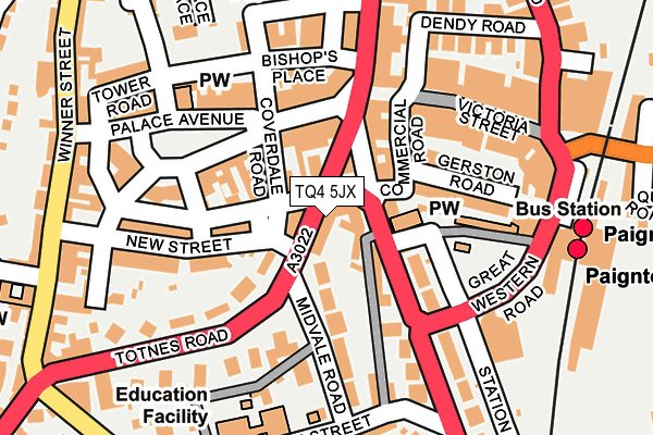 TQ4 5JX map - OS OpenMap – Local (Ordnance Survey) TQ4 5JX map - OS OpenMap – Local (Ordnance Survey)