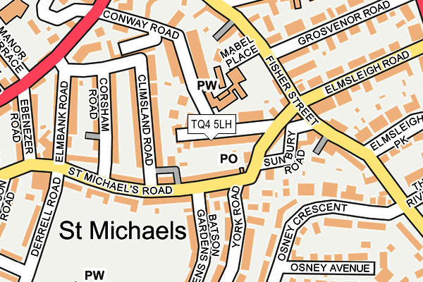 TQ4 5LH map - OS OpenMap – Local (Ordnance Survey) TQ4 5LH map - OS OpenMap – Local (Ordnance Survey)