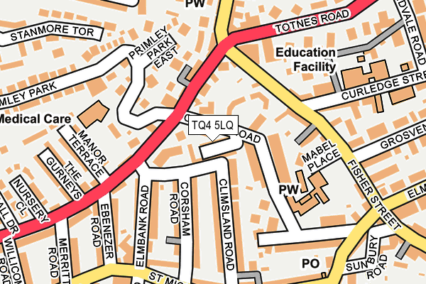 TQ4 5LQ map - OS OpenMap – Local (Ordnance Survey) TQ4 5LQ map - OS OpenMap – Local (Ordnance Survey)