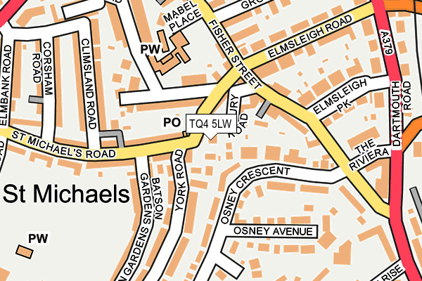TQ4 5LW map - OS OpenMap – Local (Ordnance Survey) TQ4 5LW map - OS OpenMap – Local (Ordnance Survey)