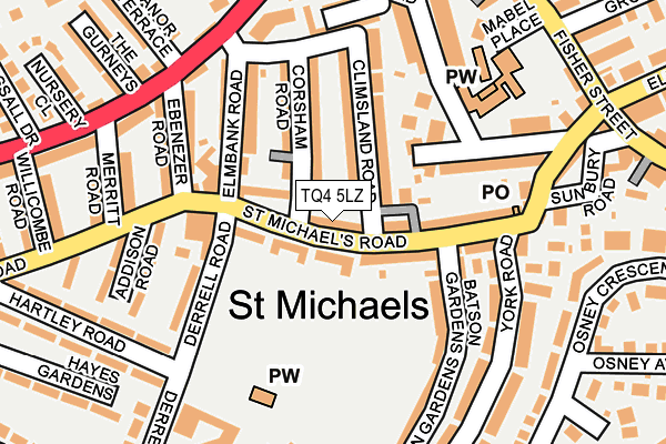 TQ4 5LZ map - OS OpenMap – Local (Ordnance Survey) TQ4 5LZ map - OS OpenMap – Local (Ordnance Survey)
