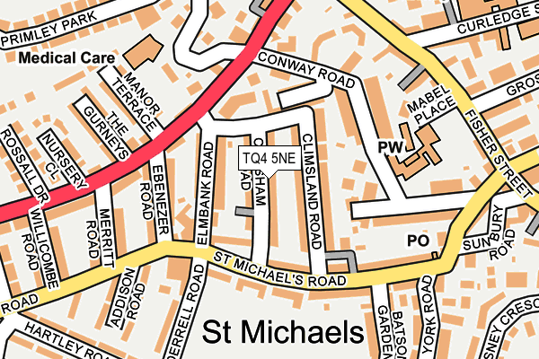 TQ4 5NE map - OS OpenMap – Local (Ordnance Survey) TQ4 5NE map - OS OpenMap – Local (Ordnance Survey)