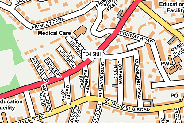 TQ4 5NH map - OS OpenMap – Local (Ordnance Survey) TQ4 5NH map - OS OpenMap – Local (Ordnance Survey)