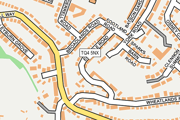 TQ4 5NX map - OS OpenMap – Local (Ordnance Survey) TQ4 5NX map - OS OpenMap – Local (Ordnance Survey)