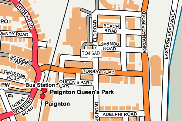 TQ4 6AD map - OS OpenMap – Local (Ordnance Survey) TQ4 6AD map - OS OpenMap – Local (Ordnance Survey)