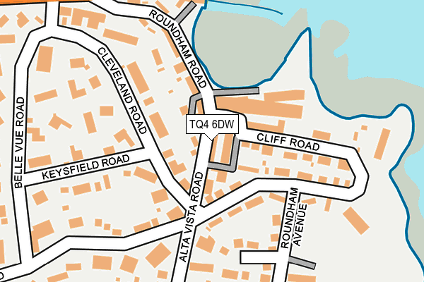 TQ4 6DW map - OS OpenMap – Local (Ordnance Survey) TQ4 6DW map - OS OpenMap – Local (Ordnance Survey)