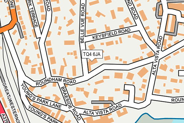 TQ4 6JA map - OS OpenMap – Local (Ordnance Survey) TQ4 6JA map - OS OpenMap – Local (Ordnance Survey)