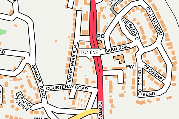 TQ4 6NE map - OS OpenMap – Local (Ordnance Survey) TQ4 6NE map - OS OpenMap – Local (Ordnance Survey)