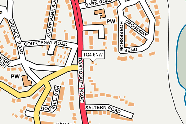 TQ4 6NW map - OS OpenMap – Local (Ordnance Survey) TQ4 6NW map - OS OpenMap – Local (Ordnance Survey)