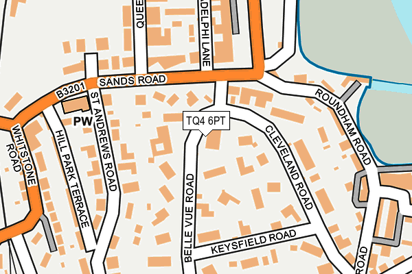TQ4 6PT map - OS OpenMap – Local (Ordnance Survey) TQ4 6PT map - OS OpenMap – Local (Ordnance Survey)