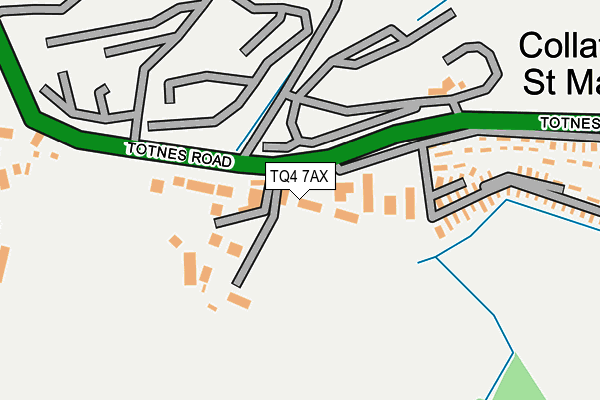 TQ4 7AX map - OS OpenMap – Local (Ordnance Survey) TQ4 7AX map - OS OpenMap – Local (Ordnance Survey)