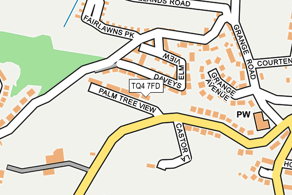 TQ4 7FD map - OS OpenMap – Local (Ordnance Survey) TQ4 7FD map - OS OpenMap – Local (Ordnance Survey)