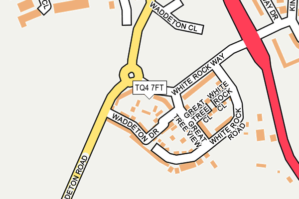 TQ4 7FT map - OS OpenMap – Local (Ordnance Survey) TQ4 7FT map - OS OpenMap – Local (Ordnance Survey)