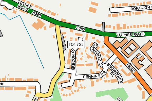 TQ4 7GJ map - OS OpenMap – Local (Ordnance Survey) TQ4 7GJ map - OS OpenMap – Local (Ordnance Survey)