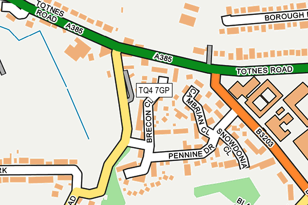 TQ4 7GP map - OS OpenMap – Local (Ordnance Survey)