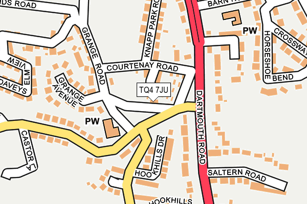 TQ4 7JU map - OS OpenMap – Local (Ordnance Survey) TQ4 7JU map - OS OpenMap – Local (Ordnance Survey)