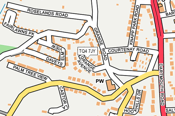 TQ4 7JY map - OS OpenMap – Local (Ordnance Survey) TQ4 7JY map - OS OpenMap – Local (Ordnance Survey)
