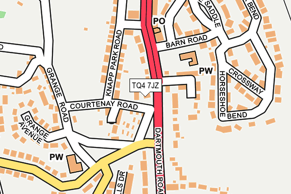 TQ4 7JZ map - OS OpenMap – Local (Ordnance Survey) TQ4 7JZ map - OS OpenMap – Local (Ordnance Survey)