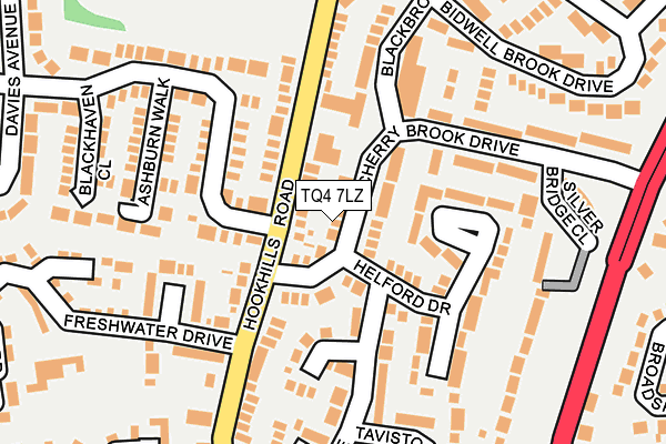 TQ4 7LZ map - OS OpenMap – Local (Ordnance Survey) TQ4 7LZ map - OS OpenMap – Local (Ordnance Survey)