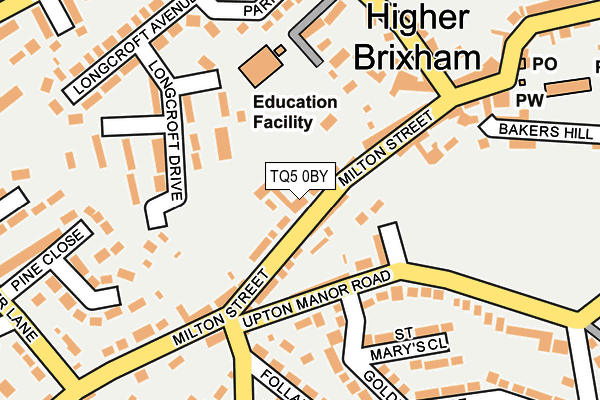 TQ5 0BY map - OS OpenMap – Local (Ordnance Survey)