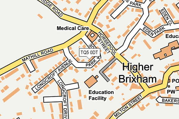 TQ5 0DT map - OS OpenMap – Local (Ordnance Survey)