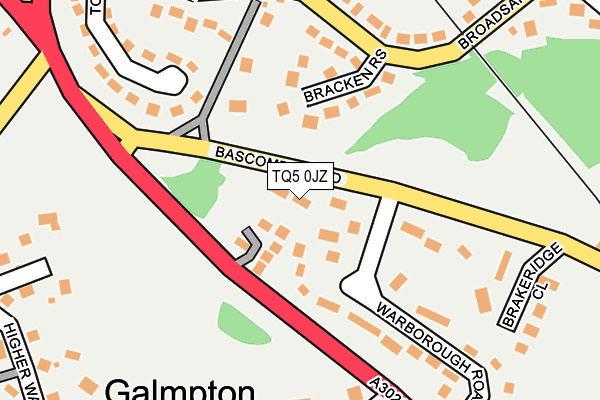 TQ5 0JZ map - OS OpenMap – Local (Ordnance Survey)