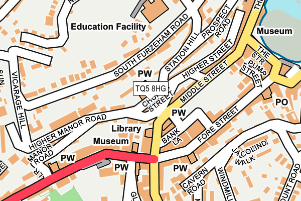 TQ5 8HG map - OS OpenMap – Local (Ordnance Survey)