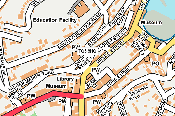 TQ5 8HQ map - OS OpenMap – Local (Ordnance Survey)
