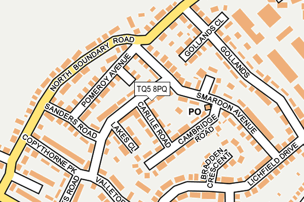 TQ5 8PQ map - OS OpenMap – Local (Ordnance Survey) TQ5 8PQ map - OS OpenMap – Local (Ordnance Survey)