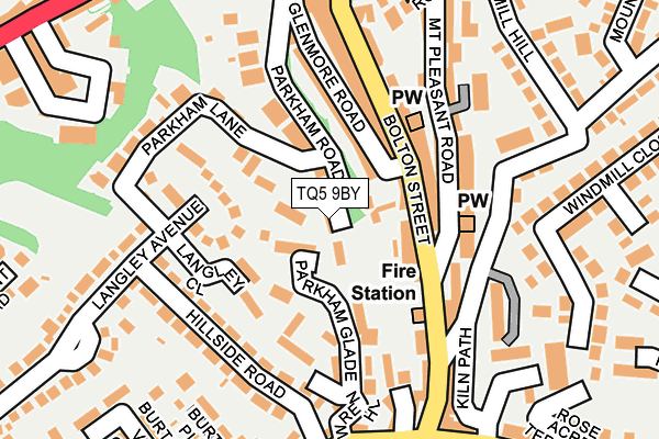 TQ5 9BY map - OS OpenMap – Local (Ordnance Survey)