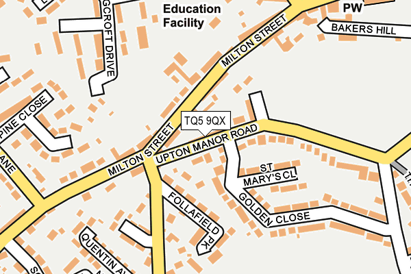 TQ5 9QX map - OS OpenMap – Local (Ordnance Survey)