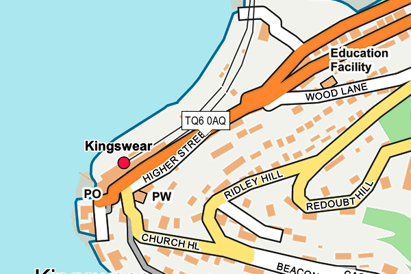 TQ6 0AQ map - OS OpenMap – Local (Ordnance Survey)